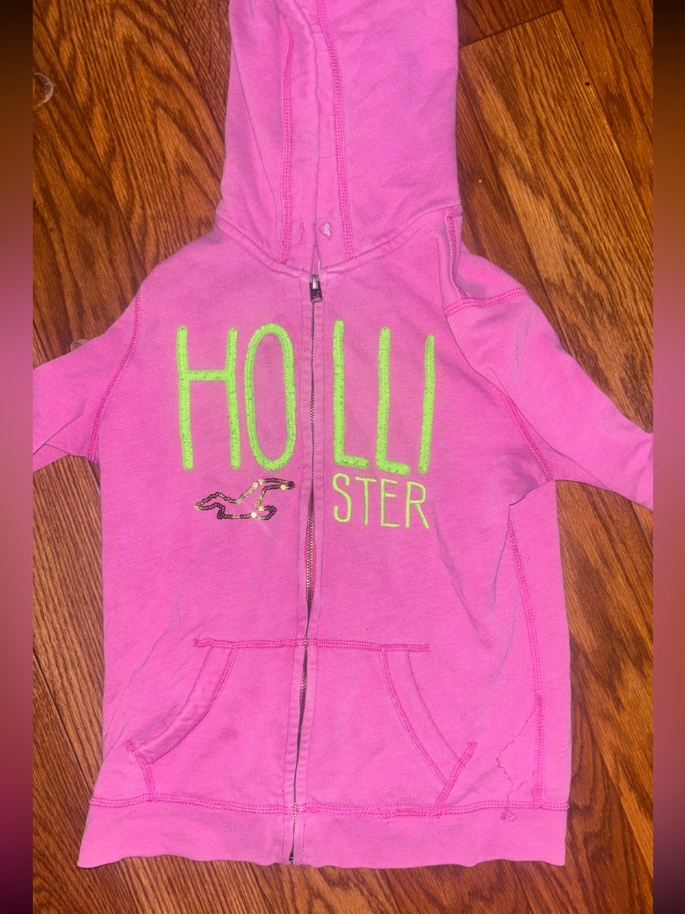 Hollister Co. Women's Pink Hoodie size small